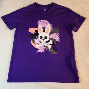 Psycho Bunny Purple Graphic Tshirt Size 3 Medium